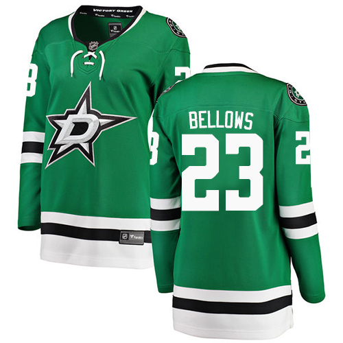 Women's Dallas Stars #23 Brian Bellows Authentic Green Home Fanatics Branded Breakaway NHL Jersey