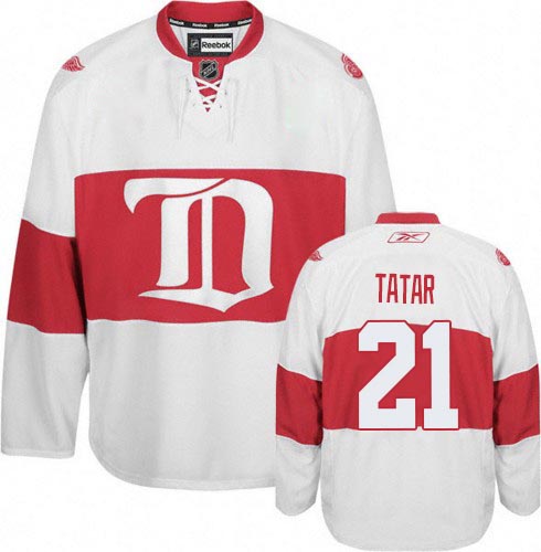 Men's Reebok Detroit Red Wings #21 Tomas Tatar Premier White Third NHL Jersey