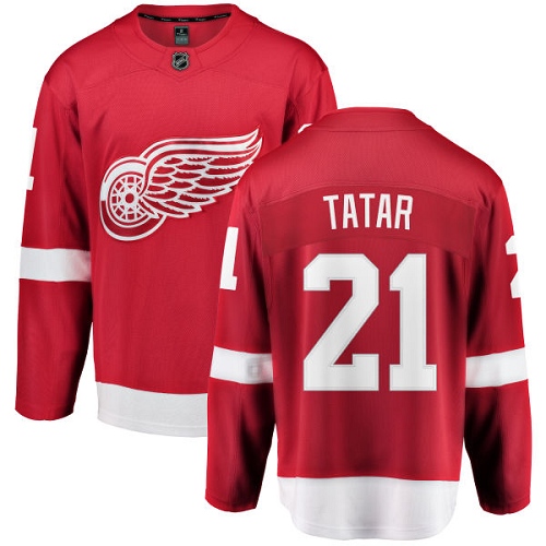 Men's Detroit Red Wings #21 Tomas Tatar Authentic Red Home Fanatics Branded Breakaway NHL Jersey