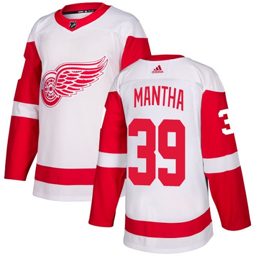 Men's Adidas Detroit Red Wings #39 Anthony Mantha Authentic White Away NHL Jersey