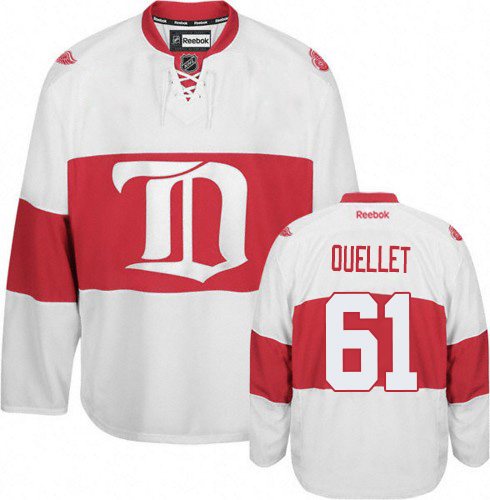 Youth Reebok Detroit Red Wings #61 Xavier Ouellet Premier White Third NHL Jersey