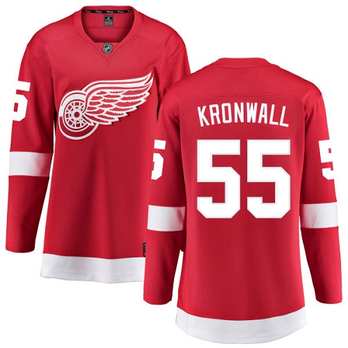 Women's Detroit Red Wings #55 Niklas Kronwall Authentic Red Home Fanatics Branded Breakaway NHL Jersey