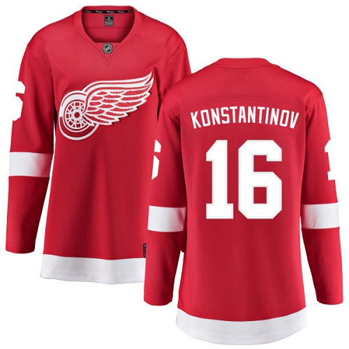 Women's Detroit Red Wings #16 Vladimir Konstantinov Authentic Red Home Fanatics Branded Breakaway NHL Jersey