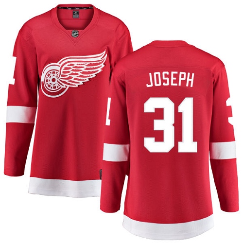 Women's Detroit Red Wings #31 Curtis Joseph Authentic Red Home Fanatics Branded Breakaway NHL Jersey