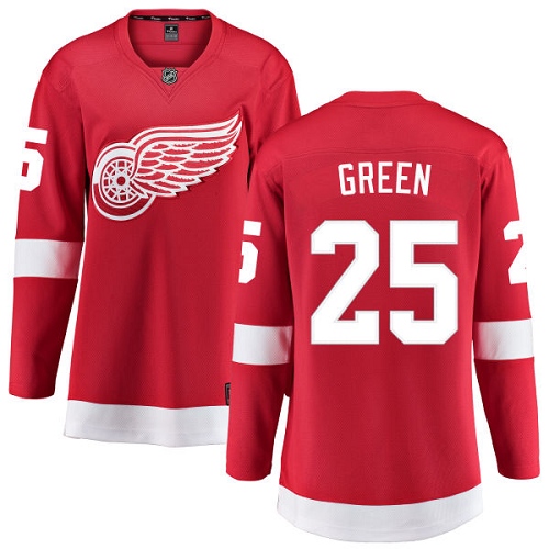 Women's Detroit Red Wings #25 Mike Green Authentic Red Home Fanatics Branded Breakaway NHL Jersey