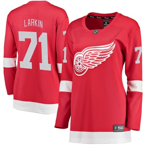 Women's Detroit Red Wings #71 Dylan Larkin Authentic Red Home Fanatics Branded Breakaway NHL Jersey