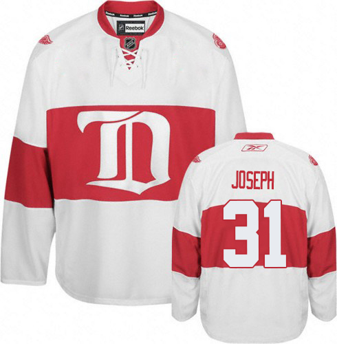 Men's Reebok Detroit Red Wings #31 Curtis Joseph Premier White Third NHL Jersey