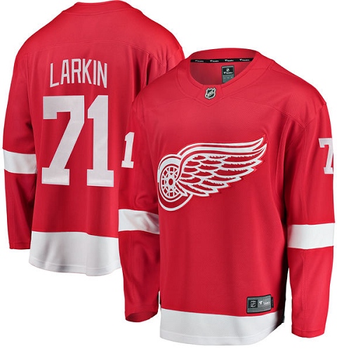 Men's Detroit Red Wings #71 Dylan Larkin Authentic Red Home Fanatics Branded Breakaway NHL Jersey