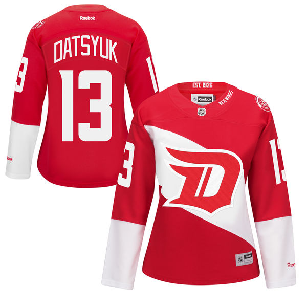 Women's Reebok Detroit Red Wings #13 Pavel Datsyuk Premier Red 2016 Stadium Series NHL Jersey