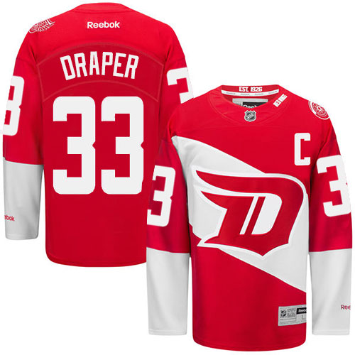 Men's Reebok Detroit Red Wings #33 Kris Draper Premier Red 2016 Stadium Series NHL Jersey