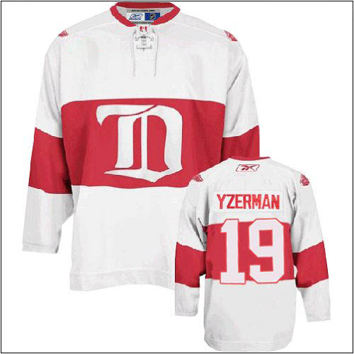 Women's Reebok Detroit Red Wings #19 Steve Yzerman Authentic White Third NHL Jersey
