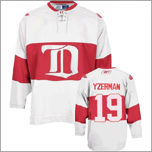 Women's Reebok Detroit Red Wings #19 Steve Yzerman Premier White Third NHL Jersey