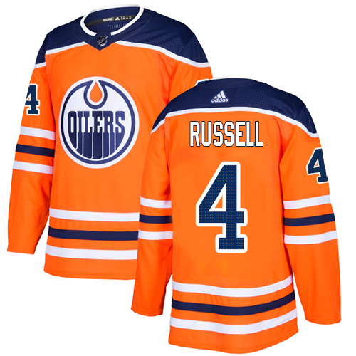Men's Adidas Edmonton Oilers #8 Jacob Trouba Authentic Orange Home NHL Jersey
