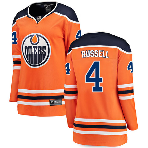 Women's Edmonton Oilers #8 Jacob Trouba Authentic Orange Home Fanatics Branded Breakaway NHL Jersey
