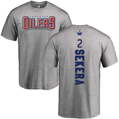 NHL Adidas Edmonton Oilers #2 Andrej Sekera Ash Backer T-Shirt