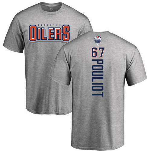 NHL Adidas Edmonton Oilers #67 Benoit Pouliot Ash Backer T-Shirt