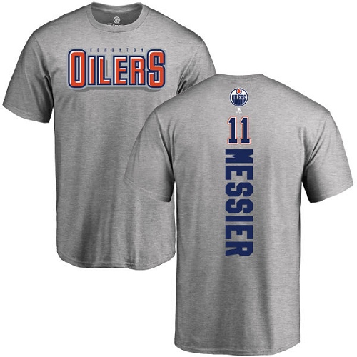 NHL Adidas Edmonton Oilers #11 Mark Messier Ash Backer T-Shirt