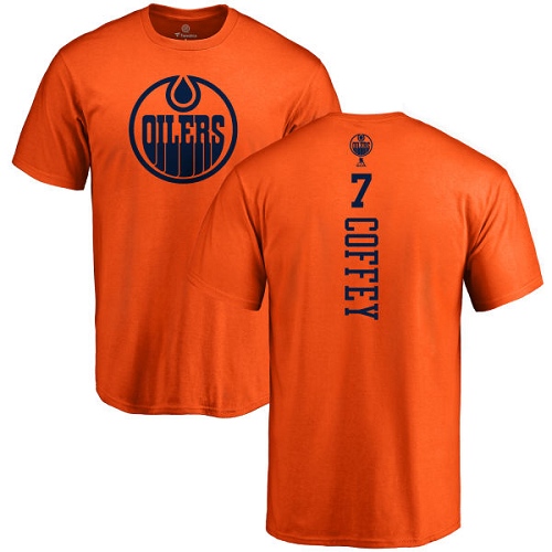 NHL Adidas Edmonton Oilers #7 Paul Coffey Orange One Color Backer T-Shirt