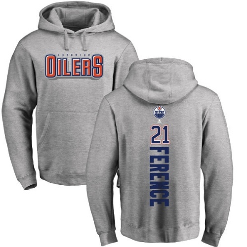 NHL Adidas Edmonton Oilers #21 Andrew Ference Ash Backer Pullover Hoodie