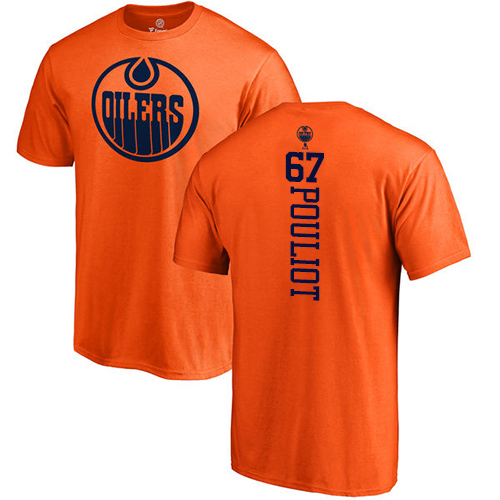 NHL Adidas Edmonton Oilers #67 Benoit Pouliot Orange One Color Backer T-Shirt