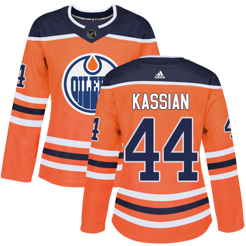 Women's Adidas Edmonton Oilers #44 Zack Kassian Authentic Orange Home NHL Jersey