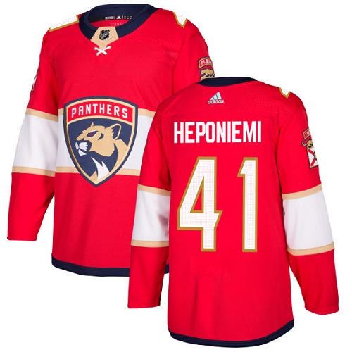 Men's Adidas Florida Panthers #41 Aleksi Heponiemi Authentic Red Home NHL Jersey
