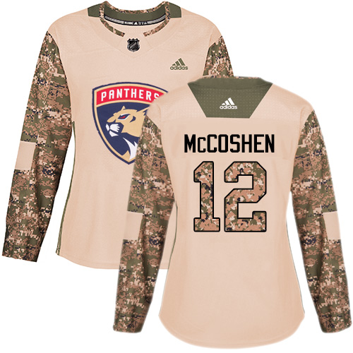 Women's Adidas Florida Panthers #12 Ian McCoshen Authentic Camo Veterans Day Practice NHL Jersey