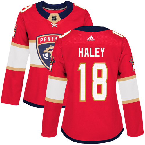 Women's Adidas Florida Panthers #18 Micheal Haley Authentic Red Home NHL Jersey