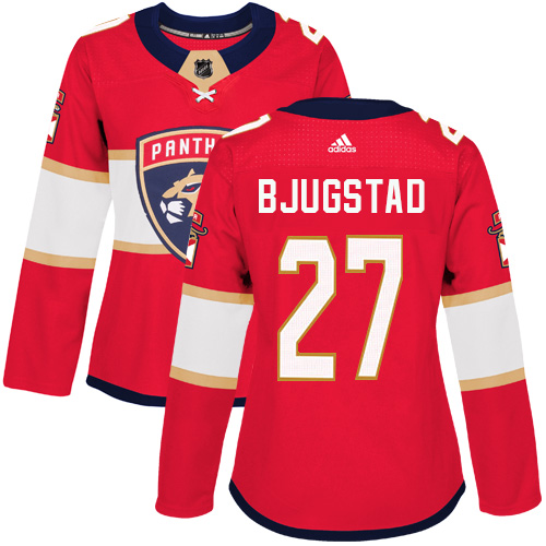 Women's Adidas Florida Panthers #27 Nick Bjugstad Premier Red Home NHL Jersey