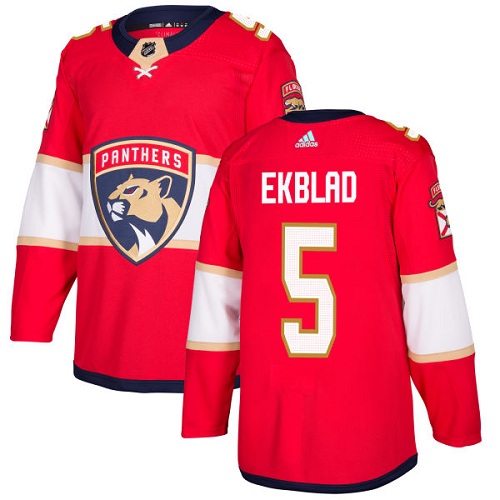 Youth Adidas Florida Panthers #5 Aaron Ekblad Premier Red Home NHL Jersey