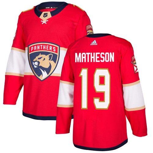 Men's Adidas Florida Panthers #19 Michael Matheson Premier Red Home NHL Jersey