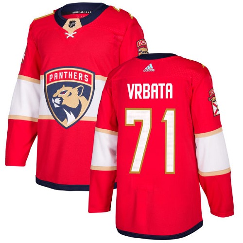 Men's Adidas Florida Panthers #71 Radim Vrbata Authentic Red Home NHL Jersey