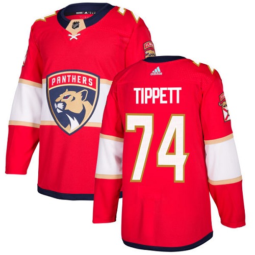 Men's Adidas Florida Panthers #74 Owen Tippett Premier Red Home NHL Jersey