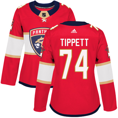 Women's Adidas Florida Panthers #74 Owen Tippett Authentic Red Home NHL Jersey
