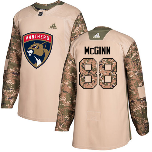 Men's Adidas Florida Panthers #88 Jamie McGinn Authentic Camo Veterans Day Practice NHL Jersey
