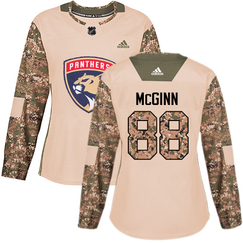 Women's Adidas Florida Panthers #88 Jamie McGinn Authentic Camo Veterans Day Practice NHL Jersey