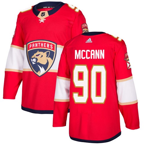 Youth Adidas Florida Panthers #90 Jared McCann Premier Red Home NHL Jersey