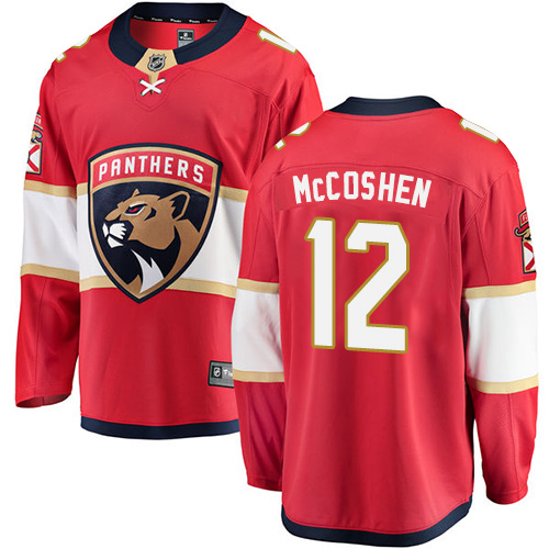 Men's Florida Panthers #12 Ian McCoshen Authentic Red Home Fanatics Branded Breakaway NHL Jersey
