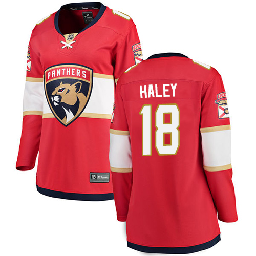 Women's Florida Panthers #18 Micheal Haley Authentic Red Home Fanatics Branded Breakaway NHL Jersey