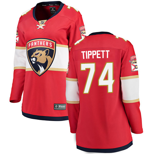 Women's Florida Panthers #74 Owen Tippett Authentic Red Home Fanatics Branded Breakaway NHL Jersey