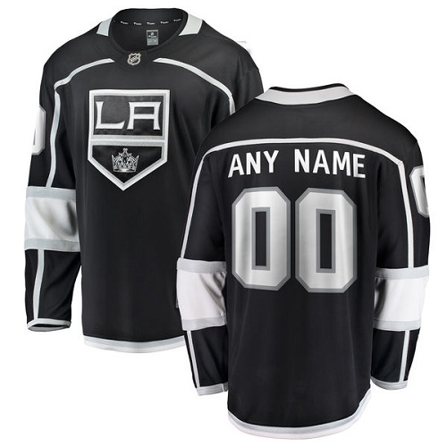 Men's Los Angeles Kings Customized Authentic Black Home Fanatics Branded Breakaway NHL Jersey