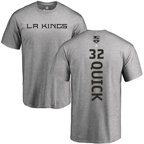 NHL Adidas Los Angeles Kings #32 Jonathan Quick Ash Backer T-Shirt