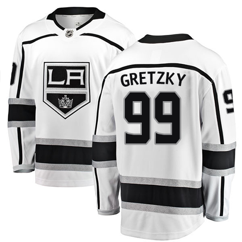 Men's Los Angeles Kings #99 Wayne Gretzky Authentic White Away Fanatics Branded Breakaway NHL Jersey