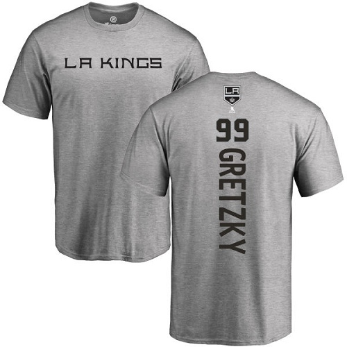 NHL Adidas Los Angeles Kings #99 Wayne Gretzky Ash Backer T-Shirt