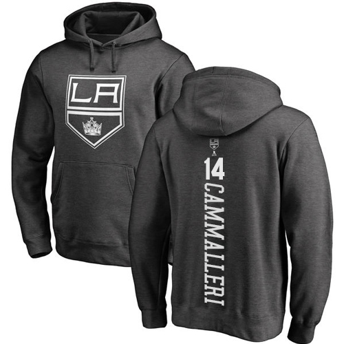 NHL Adidas Los Angeles Kings #14 Mike Cammalleri Charcoal One Color Backer Pullover Hoodie