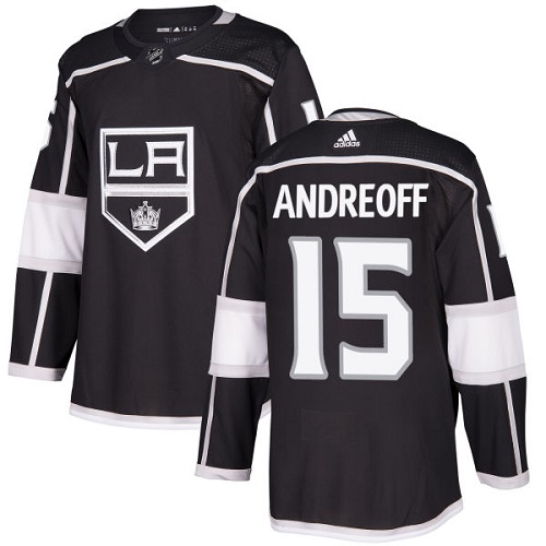 Men's Adidas Los Angeles Kings #15 Andy Andreoff Authentic Black Home NHL Jersey