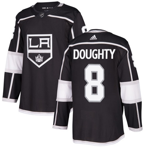 Youth Adidas Los Angeles Kings #8 Drew Doughty Authentic Black Home NHL Jersey