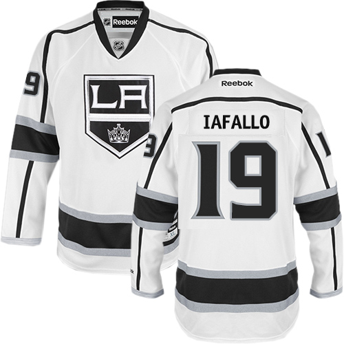 Men's Reebok Los Angeles Kings #19 Alex Iafallo Authentic White Away NHL Jersey