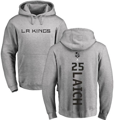 NHL Adidas Los Angeles Kings #25 Brooks Laich Ash Backer Pullover Hoodie