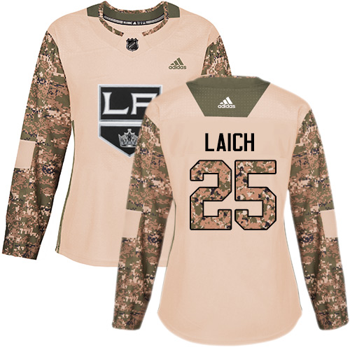 Women's Adidas Los Angeles Kings #25 Brooks Laich Authentic Camo Veterans Day Practice NHL Jersey